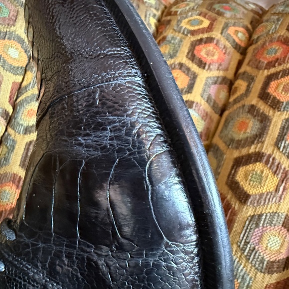 David Eden ostrich leg black "SALOMON" men's 9 Vero Cuoio - Picture 10 of 16